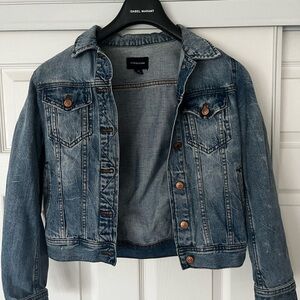 J.Crew Vintage Wash Denim Jacket with Copper Buttons. XS